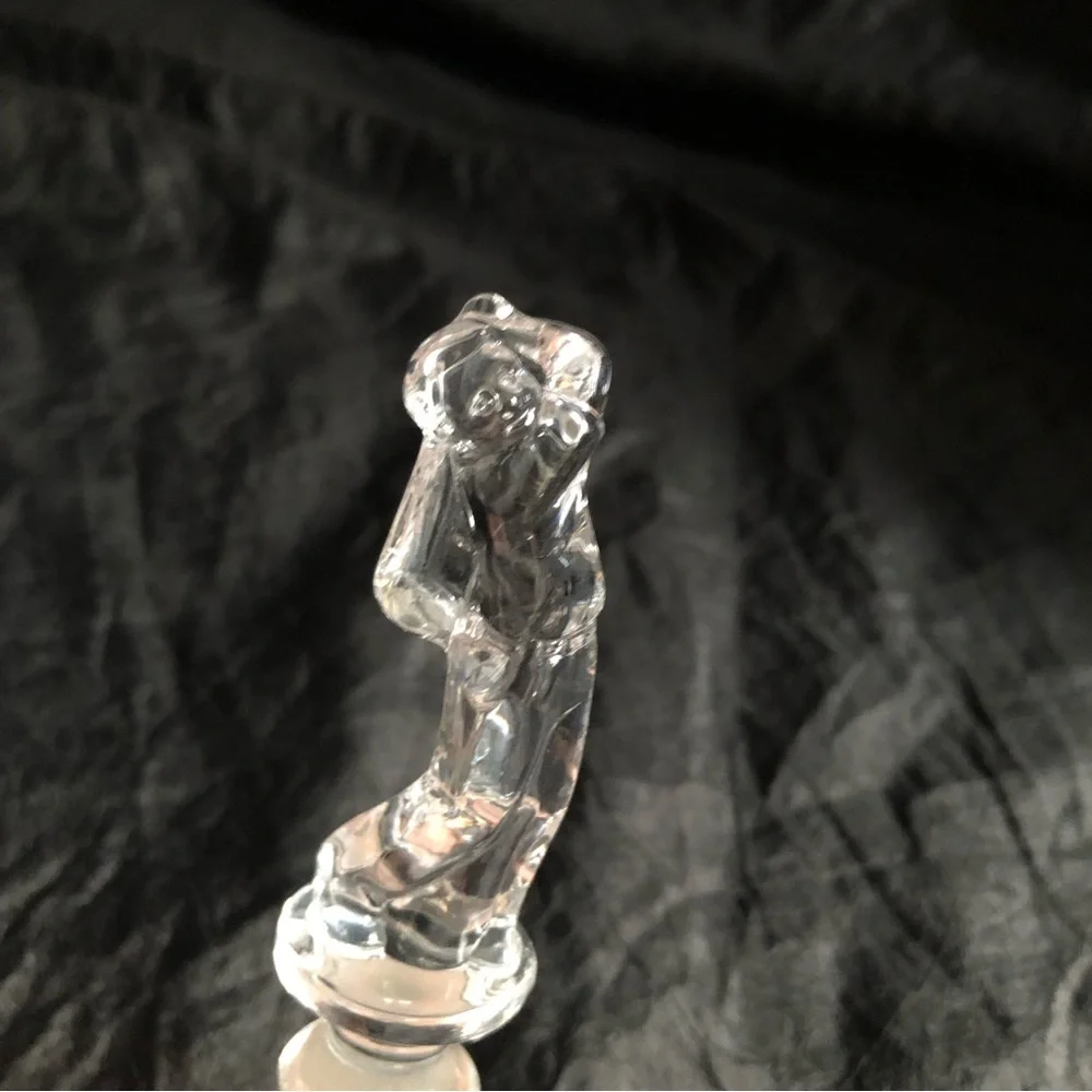 Vintage Mikasa Crystal Bottle Stopper - Bogey Golfer - Picture 8 of 15